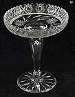 Lovely Vintage American Cut Glass Pedestal Compote Flor