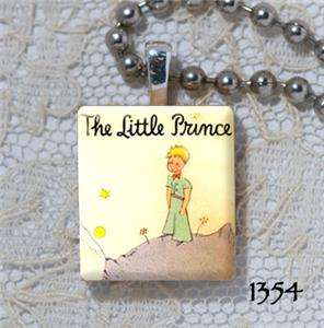 The Little Prince   Altered Art Scrabble Charm Pendant  
