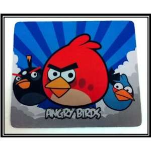  Red Angry Bird with Blue and Black Birds Mouse Pad 