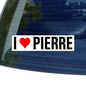  I Love Heart PIERRE   South Dakota Window Bumper Sticker 