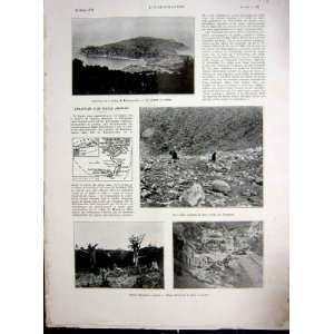  Volcano Japan Eruption Kuchinoerabu French Print 1934 