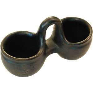Colombian Black Clay Double Dish 