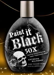 NEW PAINT IT BLACK 50x SILICONE BRONZER INDOOR TANNING BED LOTION 