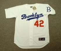 JACKIE ROBINSON Brooklyn Dodgers 1955 Majestic Cooperstown Throwback 
