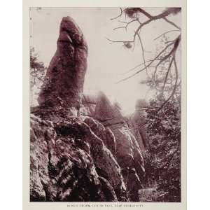 1893 Print Devils Thumb Rock Custer Park City SD Buel 