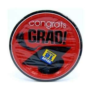  Party Supplies plate lunch congrats grad 18ct red Toys 
