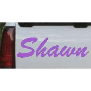 Shawn Names Car Window Wall Laptop Decal Sticker    Purple 14in X 4 