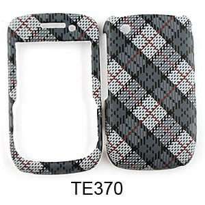  Blackberry Curve 8520/8530/9300 White and Gray Plaid Hard 