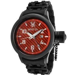   0563 RS8 Russian Spider Red Carbon Fiber Black IP Case Watch  