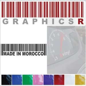   Decal Graphic   Barcode UPC Pride Patriot Made In Morocco A451   Black