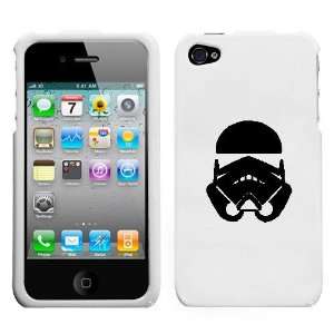  APPLE IPHONE 4 4G BLACK STORMTROOPER ON A WHITE HARD CASE 