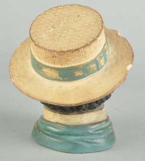 Bernard Bloch Black Americana tobacco Jar Humidor Pottery Man  