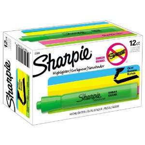  Sharpie Accent Tank Style Highlighters, 12 Fluorescent 