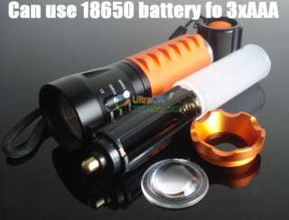 Adjustable CREE LED Flashlight Torch 300 Lm 18650/AAA X  