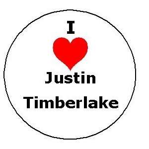  I Love JUSTIN TIMBERLAKE Pinback Button Heart Pin 1.25 