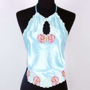  Chinese Bless Halter Neck Top Strap Blue One Size Toys 