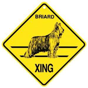  Briard Xing caution Crossing Sign dog Gift