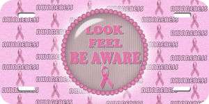 Breast Cancer Awareness Car License Plate PINK  