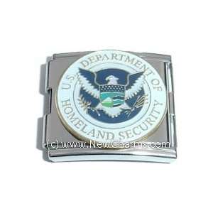 Mega US Department Of Homeland Security Italian Charm Bracelet Jewelry 