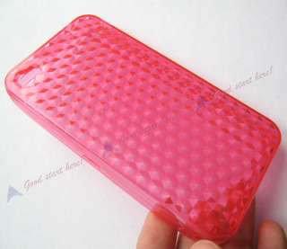 Diamond Clear TPU Rubber Gel Skin Case Cover for iPhone 4 4G  