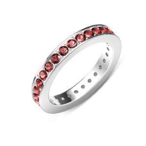 50cttw Natural Round Red Garnet (AA+ Clarity,Red Color) Channel with 