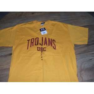  As Sports Trojan USC T Shirt Yellow Medium Everything 