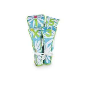   CLUB Head Covers DAISY BLUE Floral print Set of 4 NeW 