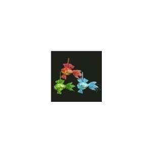 Pack of 6 Red, Green and Blue Glass Fish Figure Christmas Ornaments 5 