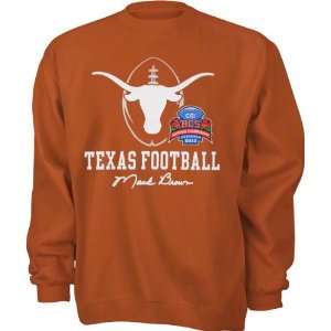 Texas Longhorns Orange BCS Mack Brown Signature Crewneck Sweatshirt 