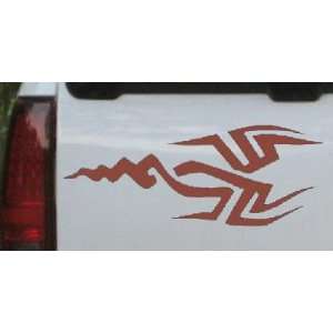 Tribal Scorpion Car Window Wall Laptop Decal Sticker    Brown 14in X 