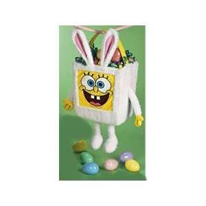   Sponge Bob Square Pants Plush Easter Bunny Basket Toys & Games