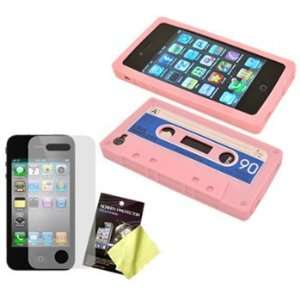  brand Light Pink/Blue Silicone Cassette Tape Case / Skin / Cover 