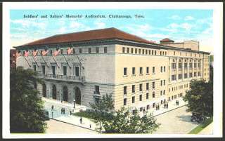 Chattanooga Tennessee 1920 Soldiers Sailors Memorial Auditorium 
