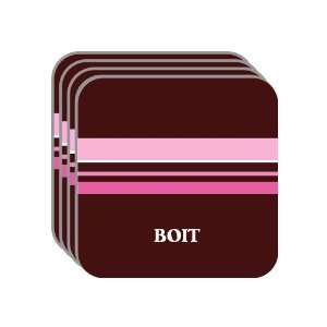 Personal Name Gift   BOIT Set of 4 Mini Mousepad Coasters (pink 