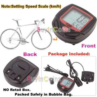 Bike Bicycle LCD Cycle Computer Odometer Speedometer NR  