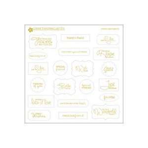 Craftwork Cards Just To Say Sentiments friends Gold 3 Pack 