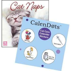  Cat Naps 2011 Calendar & Cat Care CalenDots Gift Set 