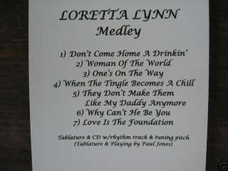 Pedal Steel Guitar Course Loretta Lynn Medley Tab/CD  
