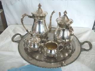 Sheridan silver on copper coffee & tea set  