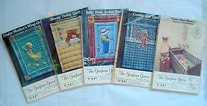 Vintage Gingham Goose Crib Quilt & Accessories Patterns YOUR CHOICE 