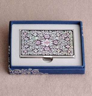 Mother of Pearl Business&Credit Card Case   Flower Bine  