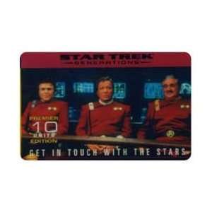   Phone Card Star Trek Generations   10u Chekov, Kirk, & Scotty Premier