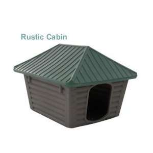  Easy to Clean Rustic Log Cabin Style Plastic Dog House 