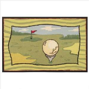  Accent Tee Off Green Novelty Rug Size 19 x 29
