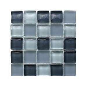  Hakatai Horizon Ash Grey Blend 0.875 x 0.875 Glass Mosaic 