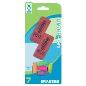  7 Ct. Perfect Cents Pink Eraser & Cap Eraser Combo 