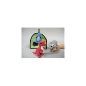  Dinosaur Finger Puppet Plush Green 10 Inch Play Set Toys 