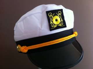 Costume Fancy Dress Mens Womens Captain Sailor Hat Cap  