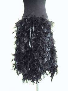 CHRISTMAS BLaCk Burlesque TuTu Skirt Bustle Belt Feathers 6 12 NEW 