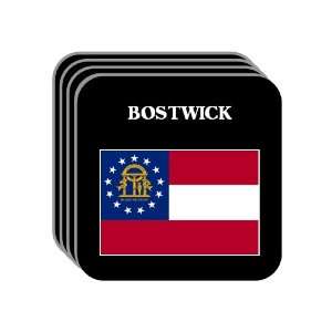 US State Flag   BOSTWICK, Georgia (GA) Set of 4 Mini Mousepad Coasters